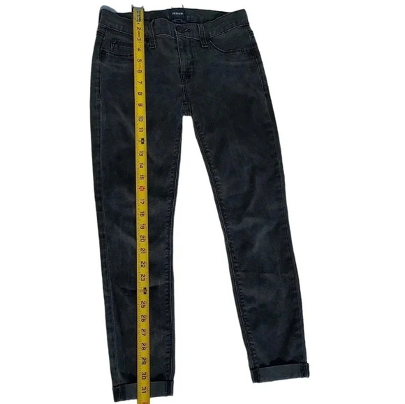 Hudson Harkin Crop Super Skinny Cuff Black Womens Jeans 25 - Picture 7 of 15